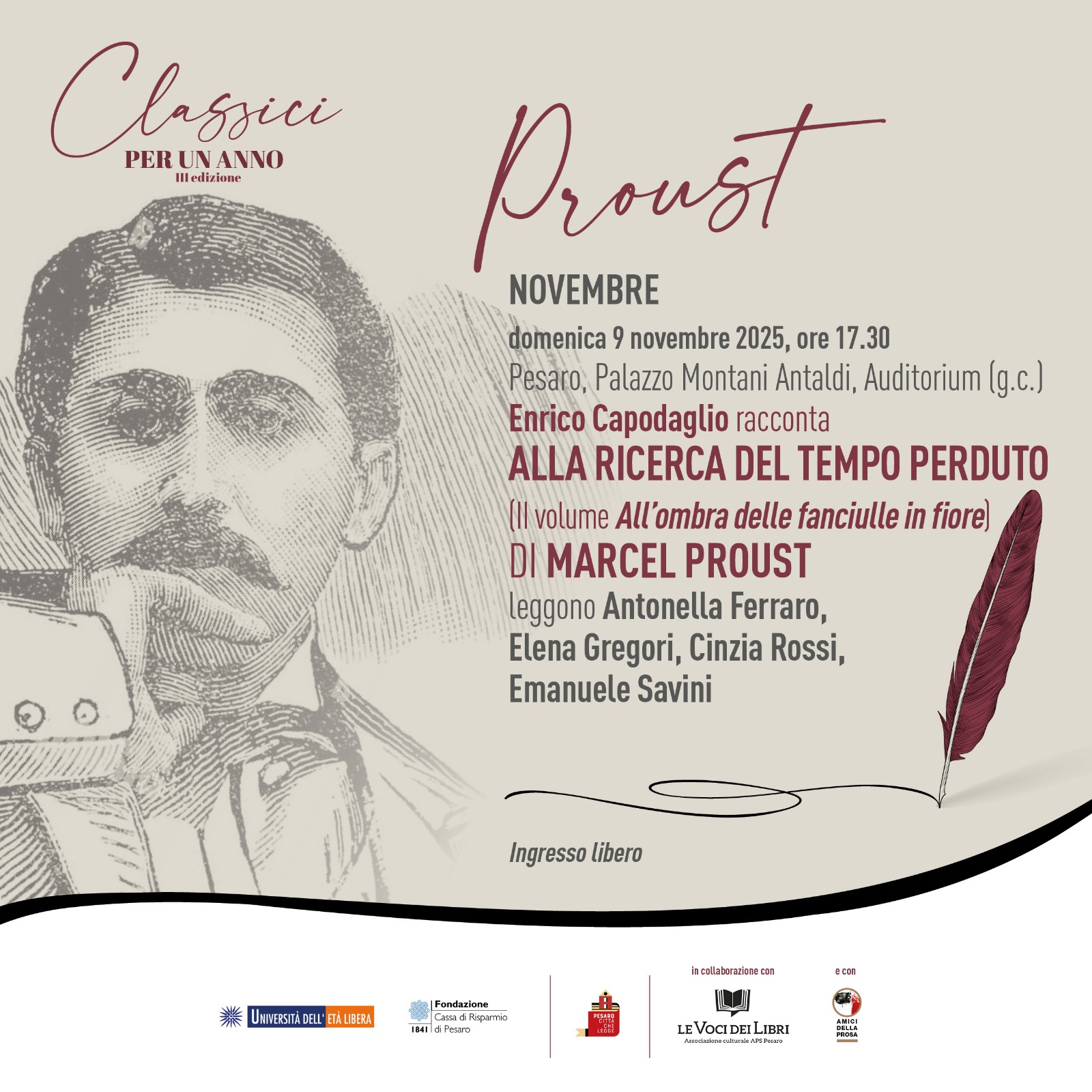 Enrico Capodaglio racconta Marcel Proust Enrico Capodaglio racconta Marcel Proust