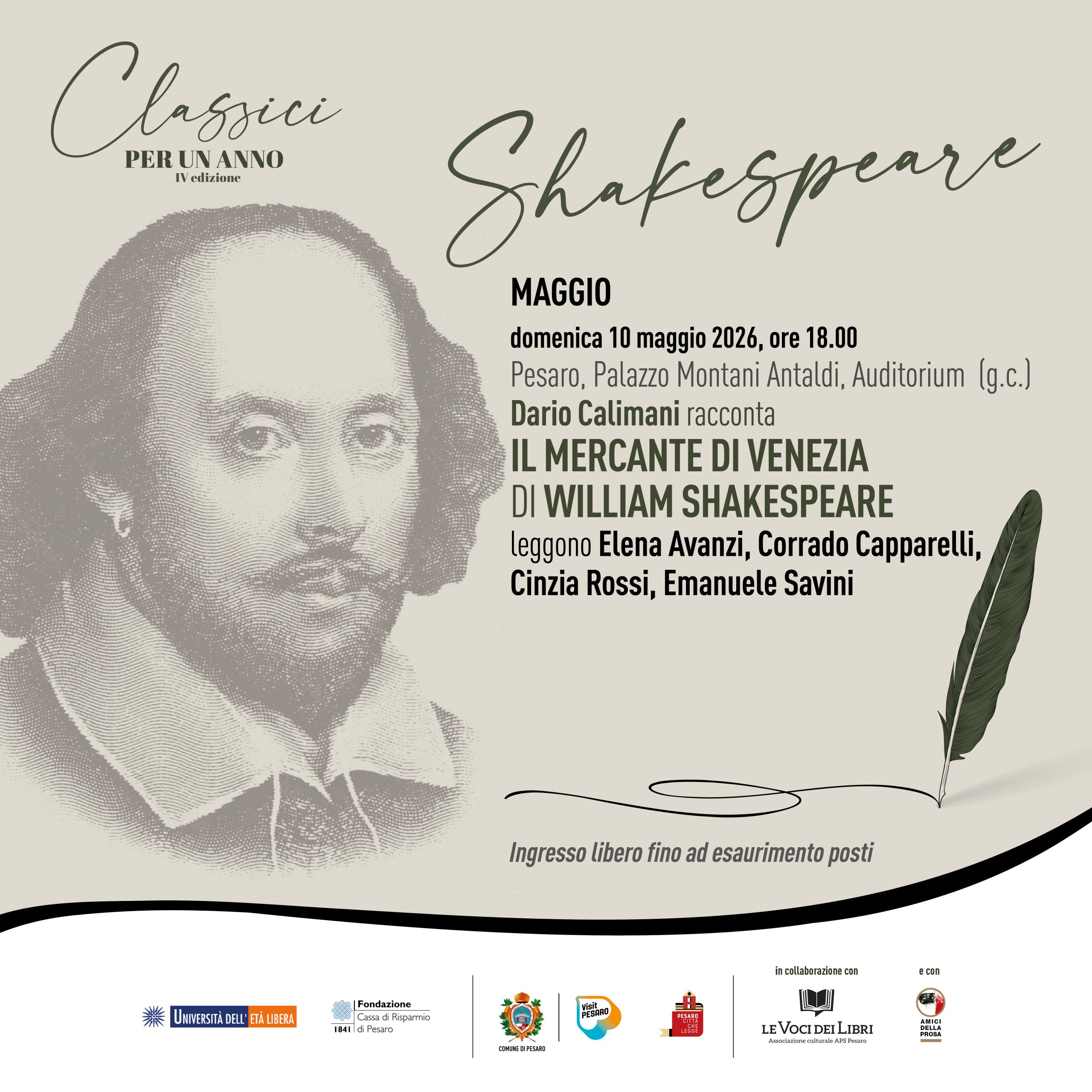 DARIO CALIMANI racconta IL MERCANTE DI VENEZIA di WILLIAM SHAKESPEARE