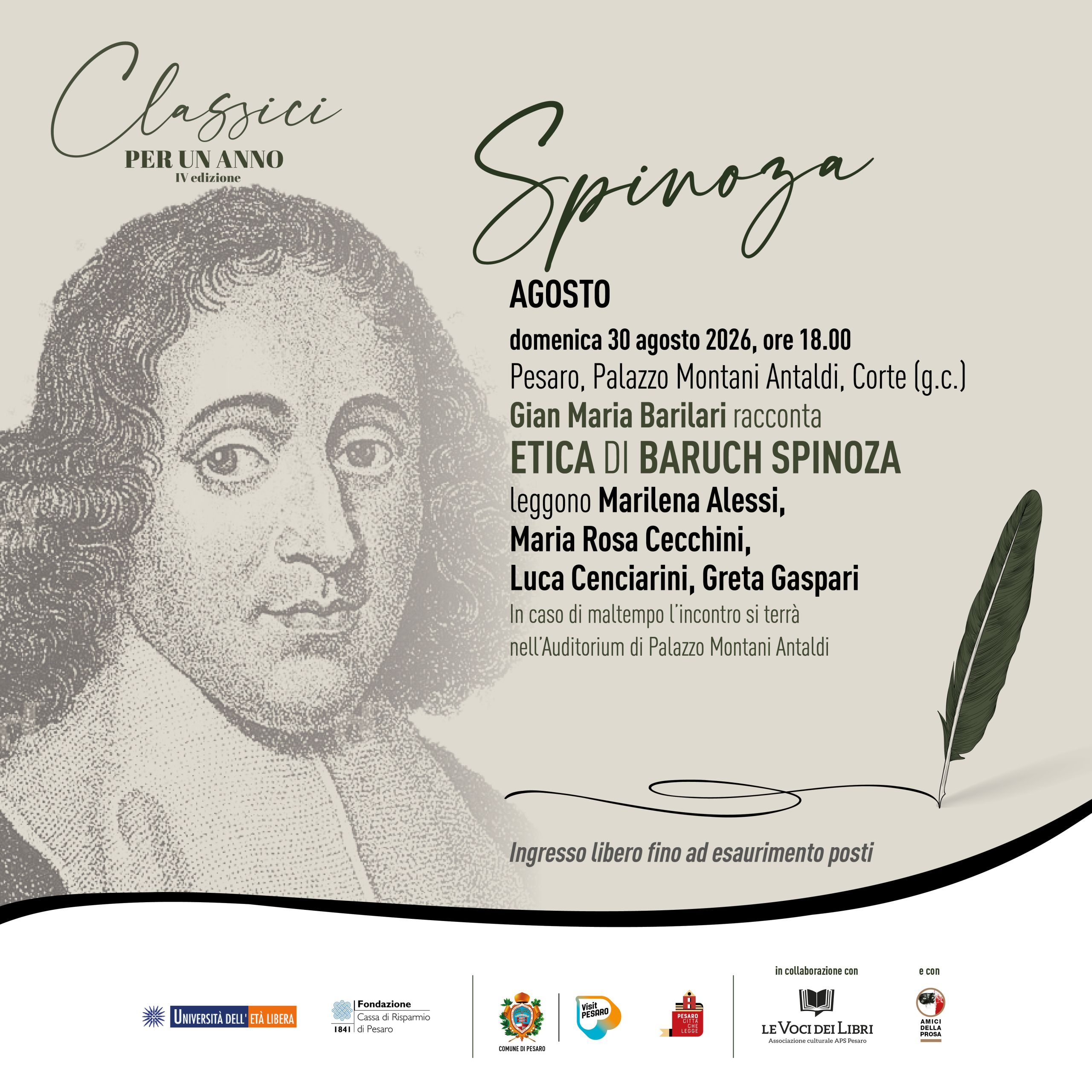Gian Maria Barilari racconta Baruch Spinoza Gian Maria Barilari racconta Baruch Spinoza